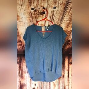 Calvin Klein Women's Blue V-Neck Top